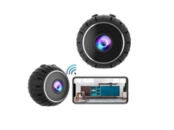 Minicâmera espiã Bestvite para casa, câmera oculta Wi-Fi HD 1080P com visão noturna, detecção de movimento, áudio/vídeo (preta)