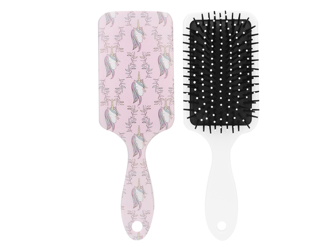 Pente Antiestático De Imprimir Colorido Com Massagem Resistente A Emaranhamentos Para Cabelo (rosa)