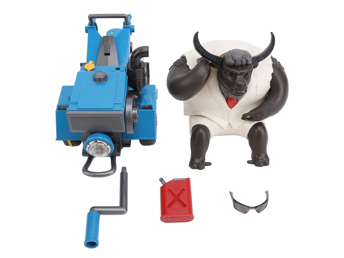 Primerox carro de Brinquedo Trator Elétrico Rotativo com Música e Luzes para Crianças Azul