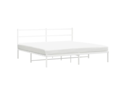 Bed Frame, Bed Frames Vidaxl Branco Aço (183 X 213 Cm)