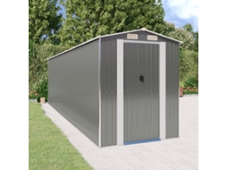 Vidaxl Abrigo De Jardim 192x689x223 Cm Aço Galvanizado Cinzento-claro