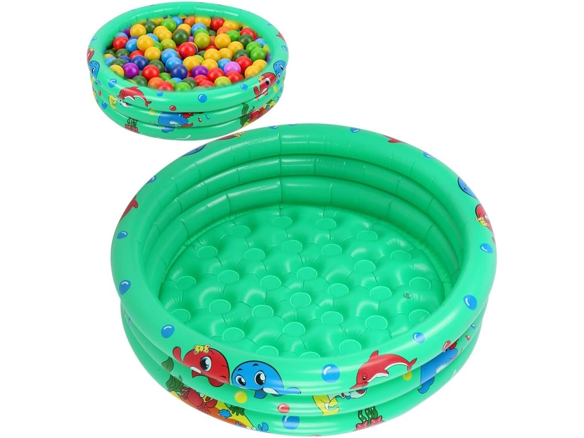 Piscina Inflável Redonda para Bebês e Crianças Pequenas, Verde SFUSHOS
