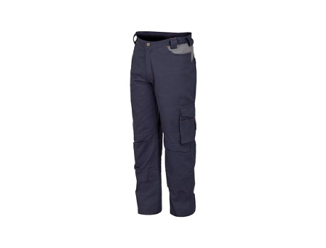 Pantalon Stretch Monocolor Azul
