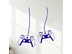 Salle De Jeux Video With Manette De Jeu Adesivos Gravés 72x78.3cm Fácil Instalação Azul Foncé