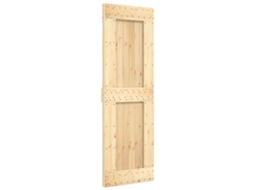 Maison Exclusive - Porta Deslizante Narvik Natural E Preto 70 X 210 Cm (213,5 Cm)