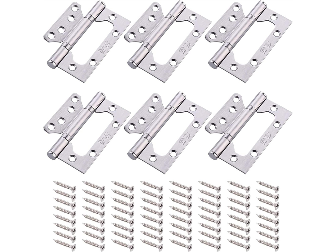 6 Mini Dobradiças, 4 P, 6 P, Aço Inoxidável | S/MARCA