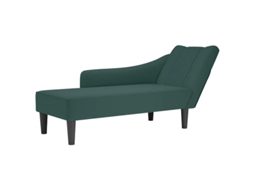 Chaise lounge VIDAXL Verde Veludo