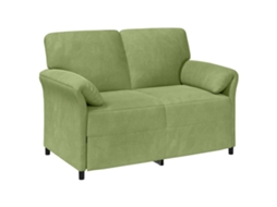 Sofá para 2 Pessoas Verde Claro 138 X 83 X 95 Cm Veludo SYFAX