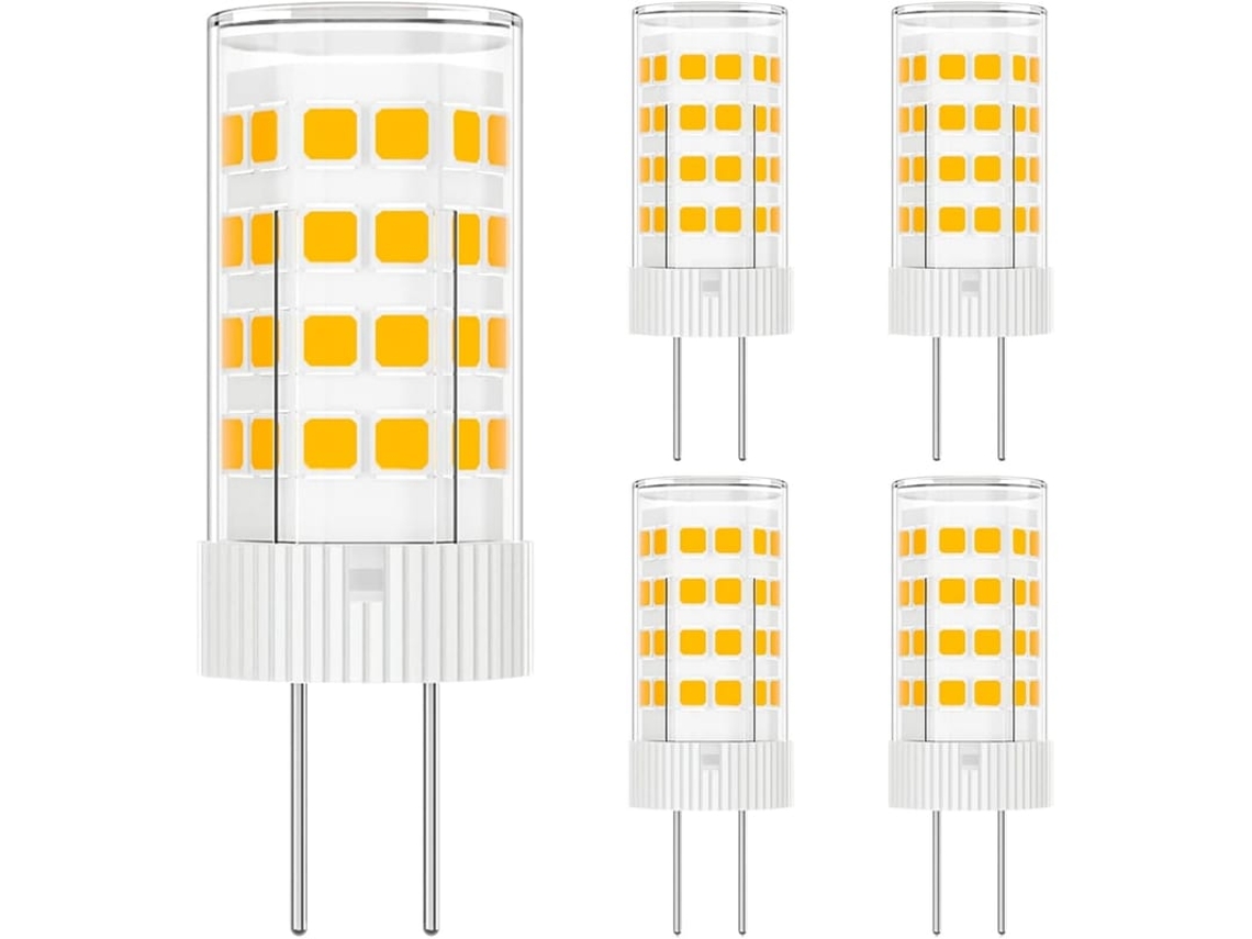 2026 lâmpada Led G4 5w Equivalente a 50w Halógena 12v Ca/cc 3000k Branco Quente Não Regulável Pacote de 5 para Exaustor de Cozinha e Iluminação