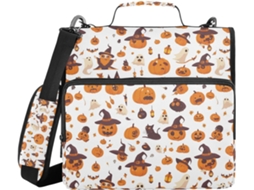 Cole documentos com gnomo de Halloween, ombro e mão, várias bolsas de 3,8 cm, 3 porta-lápis.