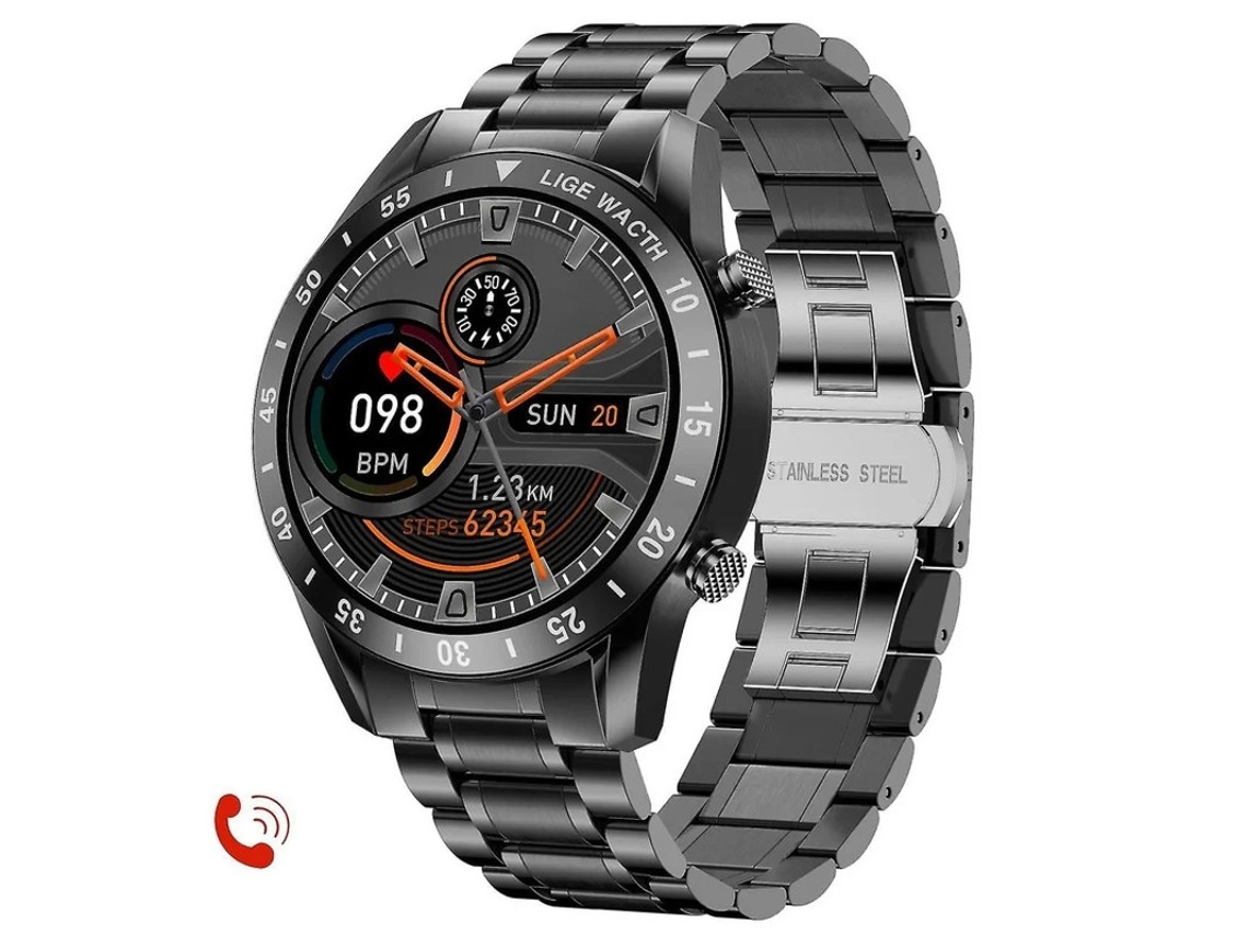 Bestvite Lige1223 Masculino Smartwatch Ip67 À Prova Dágua Para Android E Ios Preto