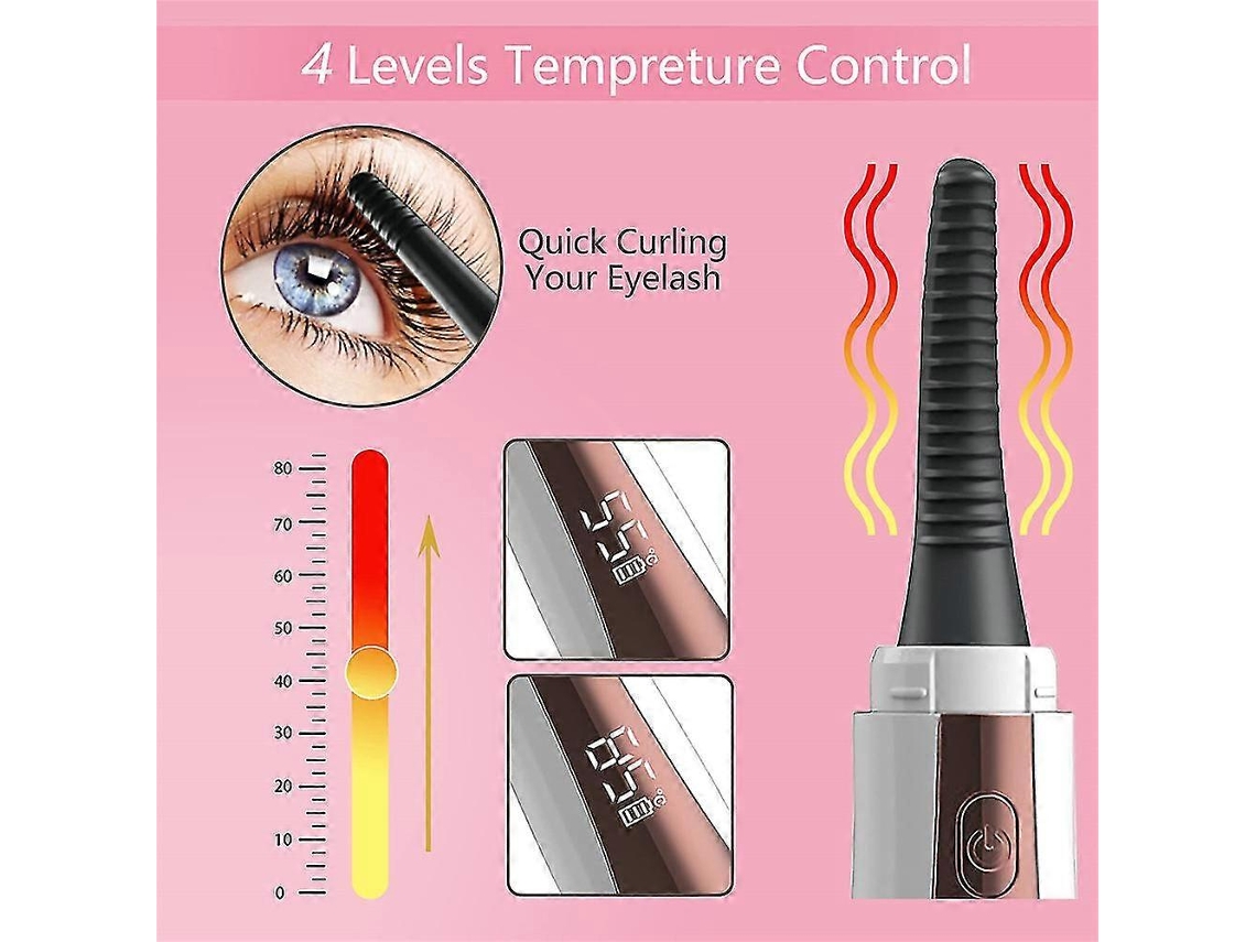 Curvador De Cílios Elétrico Com Luz Led E Aquecimento, Com 4 Níveis De Temperatura E Pente. Everley891
