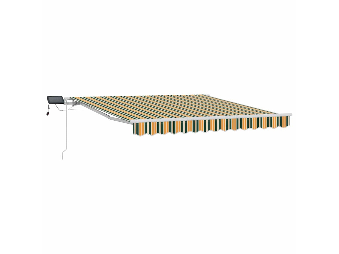 Toldo Retrátil MAISON EXCLUSIVE Verde e Amarelo 350 X 250 cm