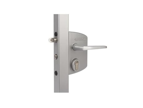 Locinox Argent Lakq U2 Fechadura Tipo Industrial Para Portão Batente Com Caixa Em Alumínio Termolacado E Mecanismo Em Aço Inox. Generic