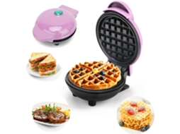 (rosa) Mini Waffelmaschine Redonda E Pancake Waffelmaschine Para Weihnachtsgeschenke, Muttertag, Kinder
