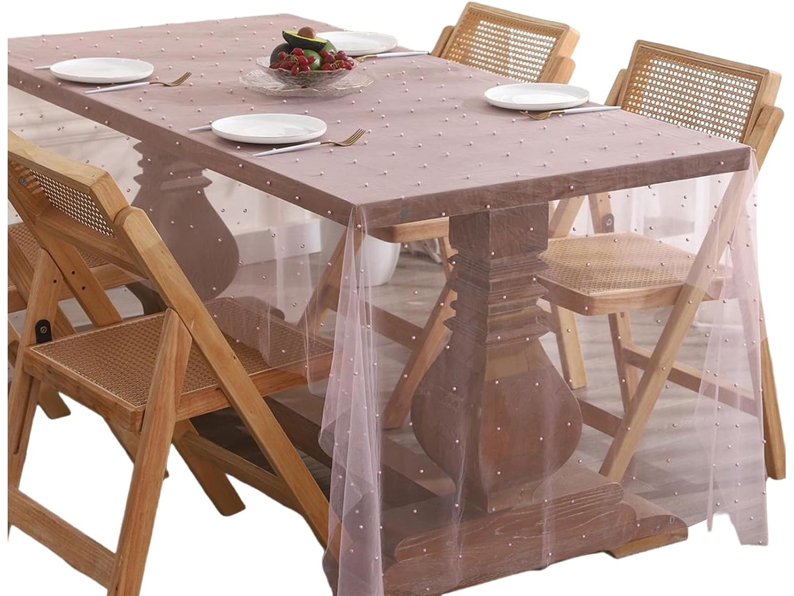 Toalha De Mesa Com Contas Decorativas Para Casamentos
