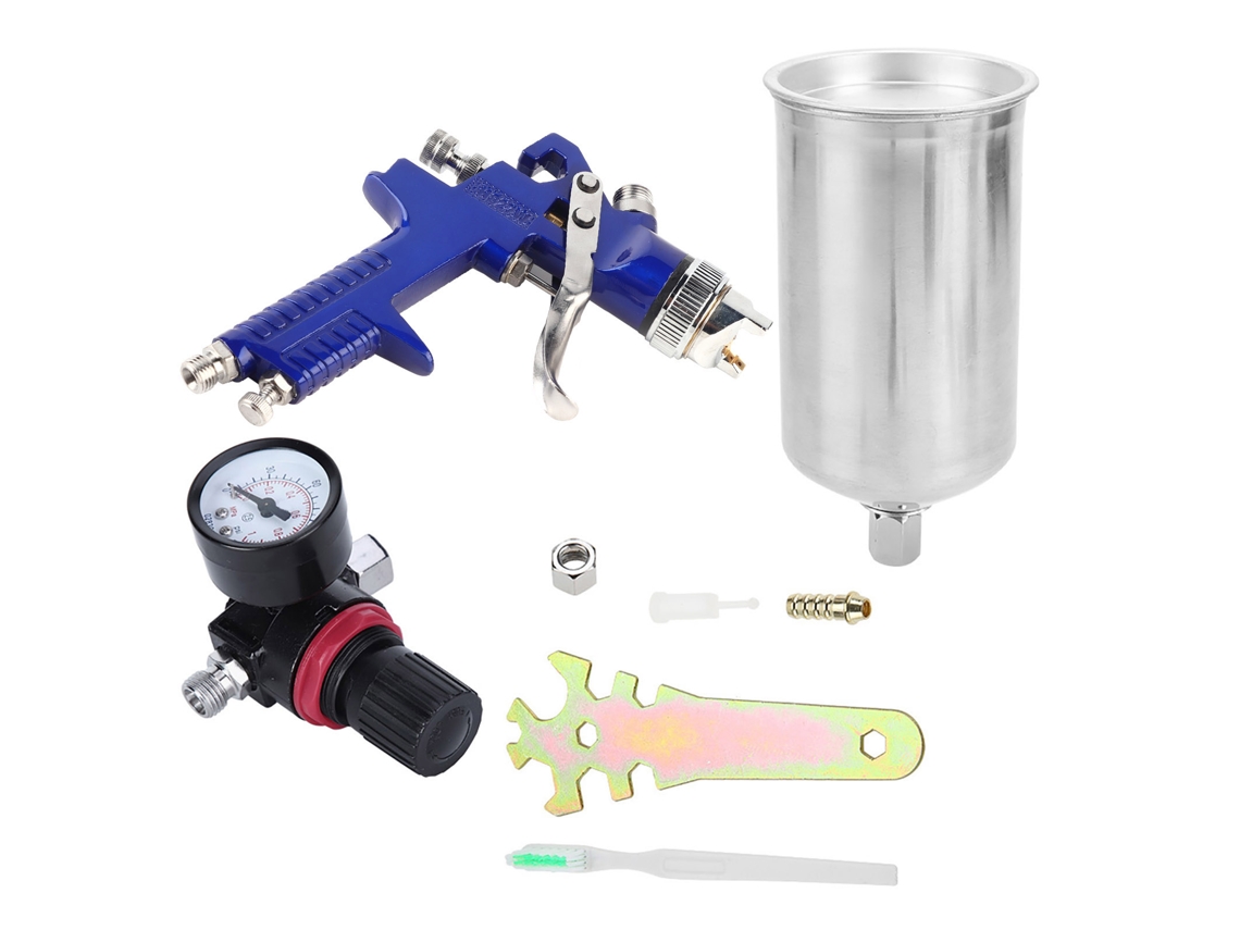 Pistola De Pintura Aire Hvlp Neumática Com Bico De 1,4mm E Capacidade De 1000ml Modo De Alimentação Por Gravidade Ferramenta Neumática