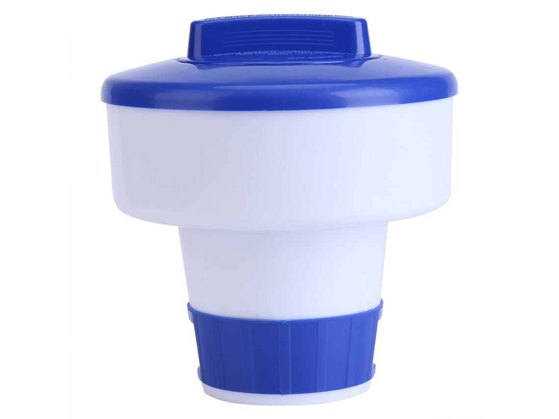 Dispenser De Cloro Bromo Flutuante Para Piscina E Spa Azul Branco