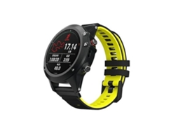 Pulseira De Relógio Lurelia Para Garmin Fenix 6 Em Silicone Bicolor Preta E Amarela