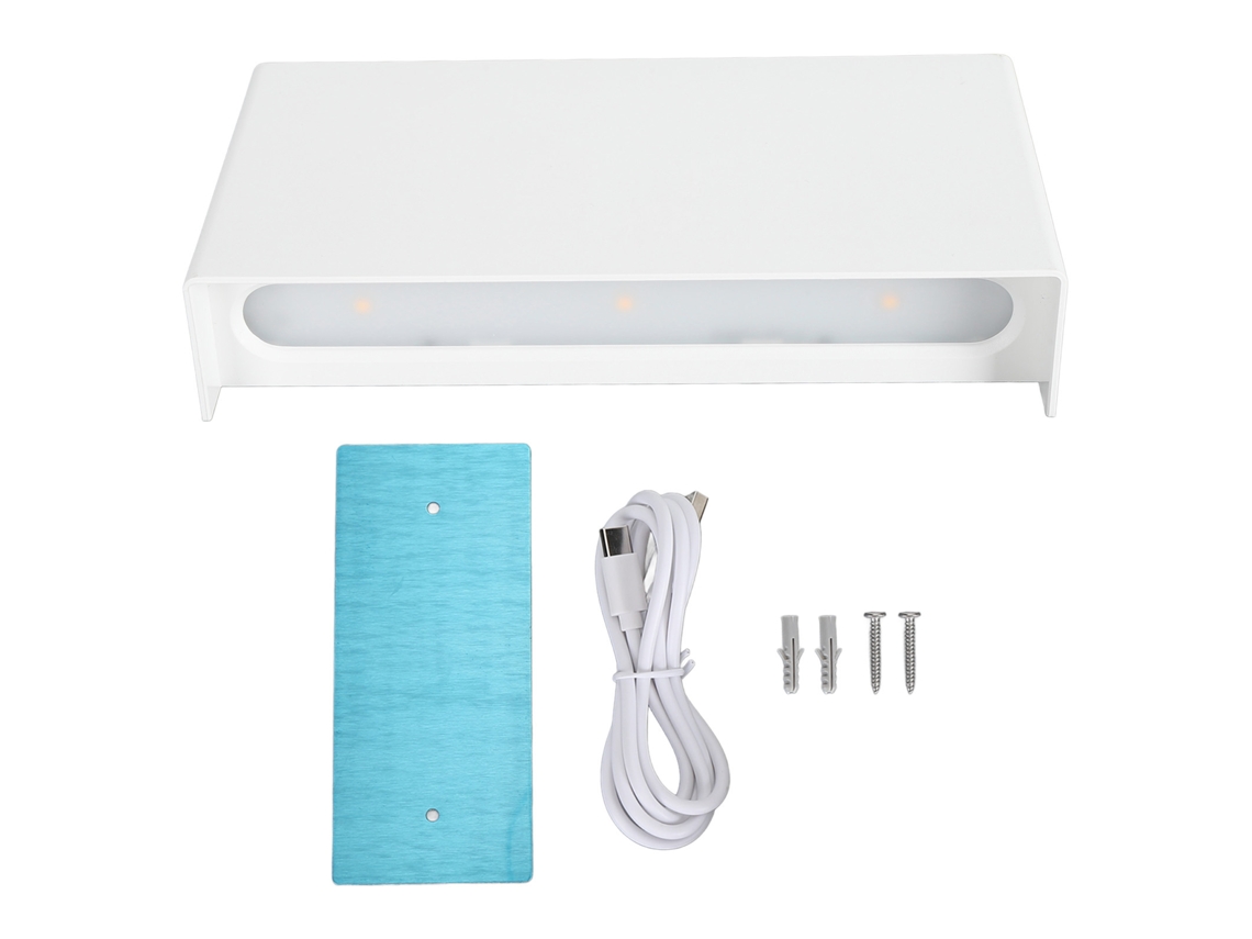 2026 lâmpada de Parede Led Recarregável com Dimmer Contínuo e Adesivo Magnético, Luz para Cima e Baixo para Sala e Corredor, Branca