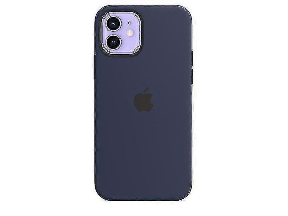 Funda De Silicona Com Magsafe Para Iphone 12 E 12 Pro Max Cor Azul Marinho Profundo Protetora Antideslizante 12 Pro Max Azul Marino Profundo