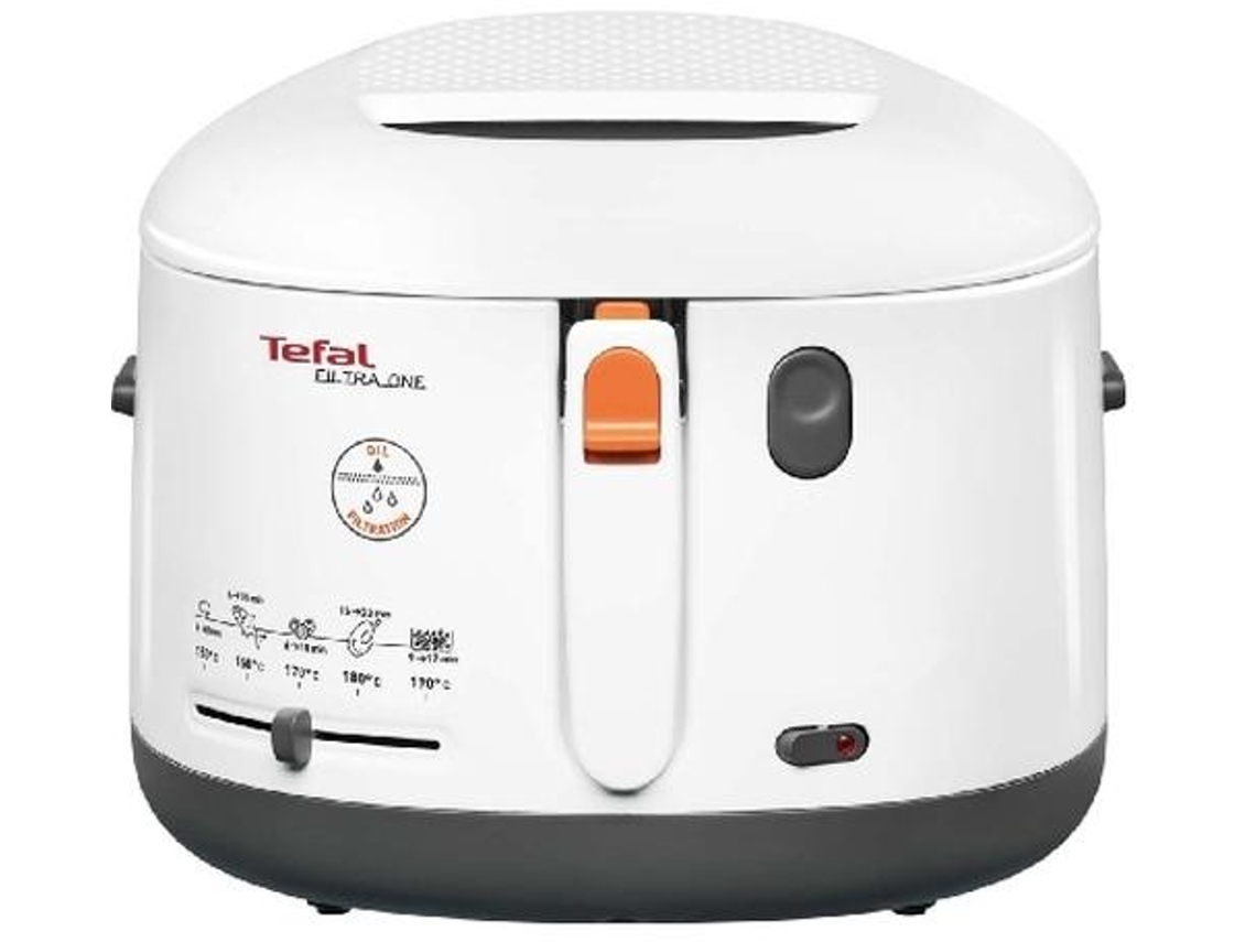 Fritadeira com Óleo TEFAL One Filtra Individual (1.2 kg - Branco e Antracite)