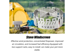 Protector De Vento Para Fogão De Camping Inox
