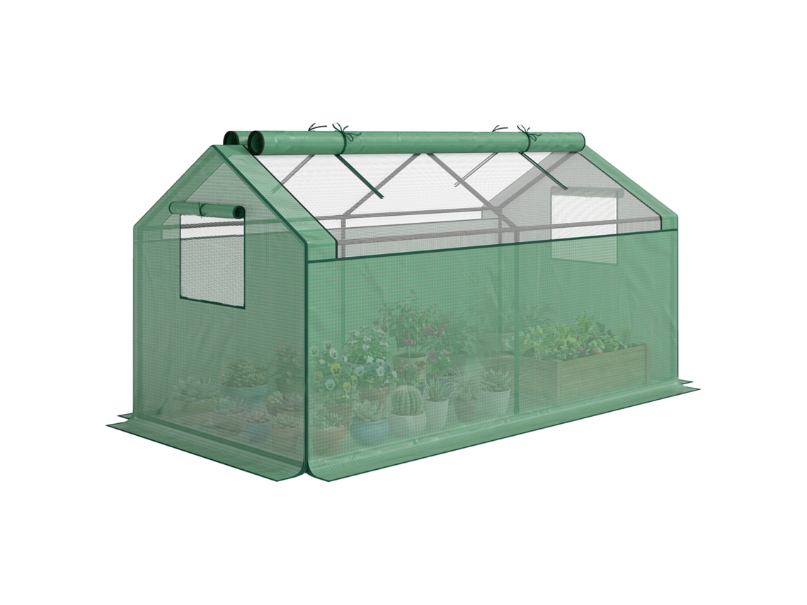Mini-estufa De Jardim Estufa De Película Fria, Resistente Às Intempéries, 180 X 92 X 92 Cm, Verde