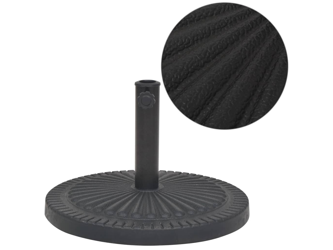 Base para guarda-sol VIDAXL Black Aço (49 x 49 x 33 cm)