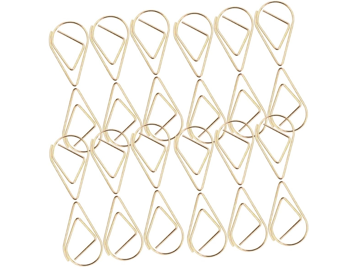 Artibetter 50-mini Clipes De Papel Em Metal Dourado Para E Anotações, Clipes De Papel Resistentes E Práticos Para