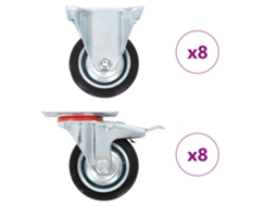 Conjunto 16 Rodízio VIDAXL