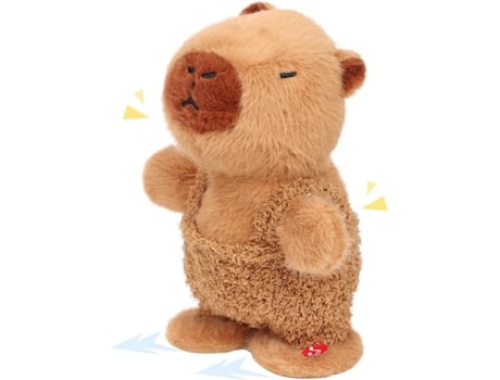 Capivara Falante Repete O Que Dizes Caminhando A Cantar Peluche Elétrico Interativo Brinquedo Engraçado Animado Jaicom