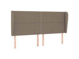Headboard, Headboards Vidaxl Cinzento-acastanhado Tecido (203 X 23 X 118/128 Cm)