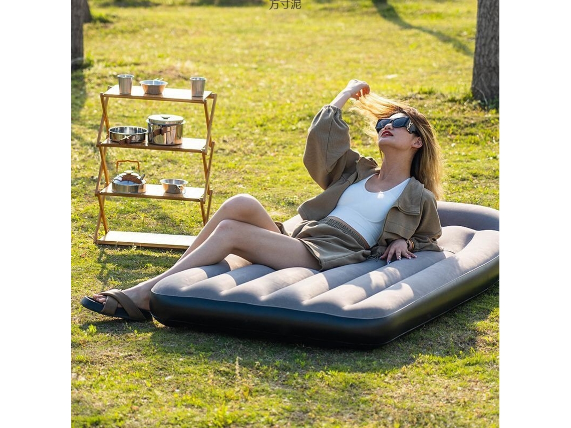 Ipree Colchão Inflável Ar 186x95x25cm Camping Travesseiro Embutido Dobrável Fácil Guardar Casa Suv Caminhonete Barraca
