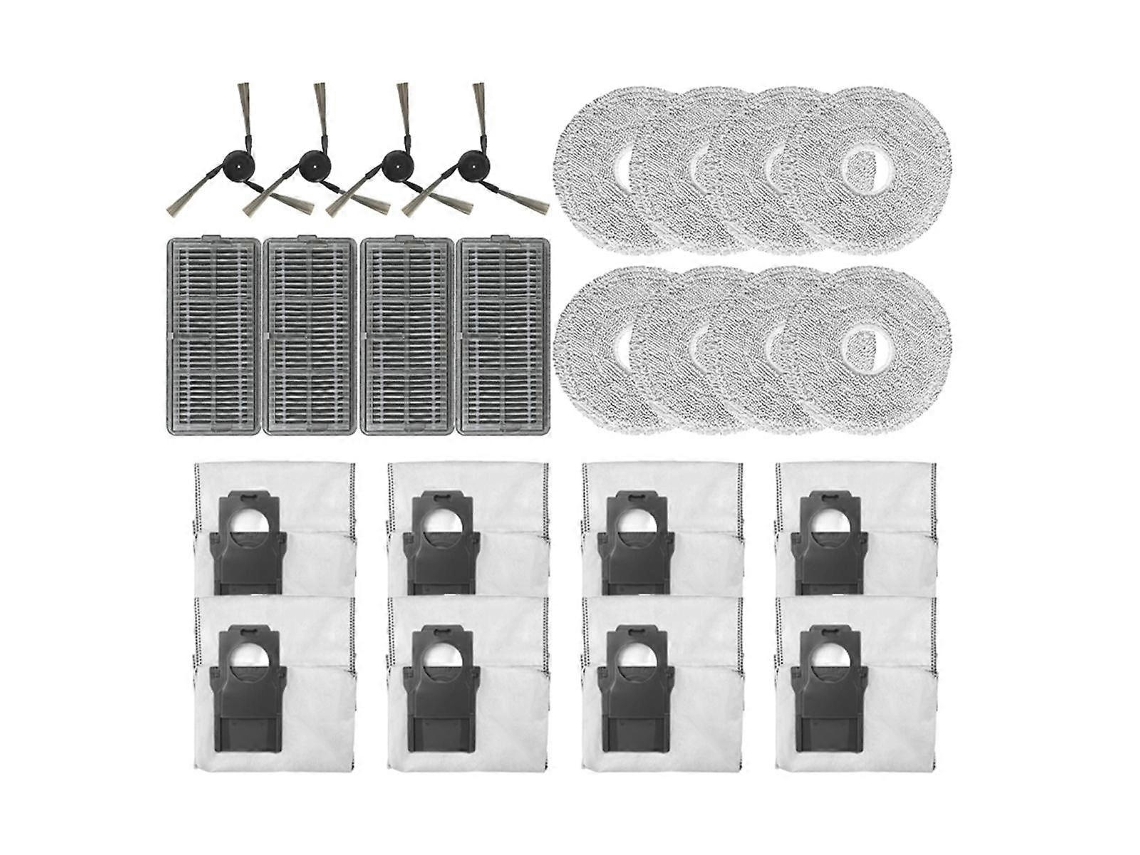 Para X40 Pro Ultra Escova Lateral Filtro Hepa Panos De Mop Saco De Pó Peças Para Robô Aspirador De Pó Slowmoose