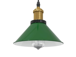 Vidaxl Candeeiro Suspenso Regulável Altura E27 Verde Brilhante Ø22cm