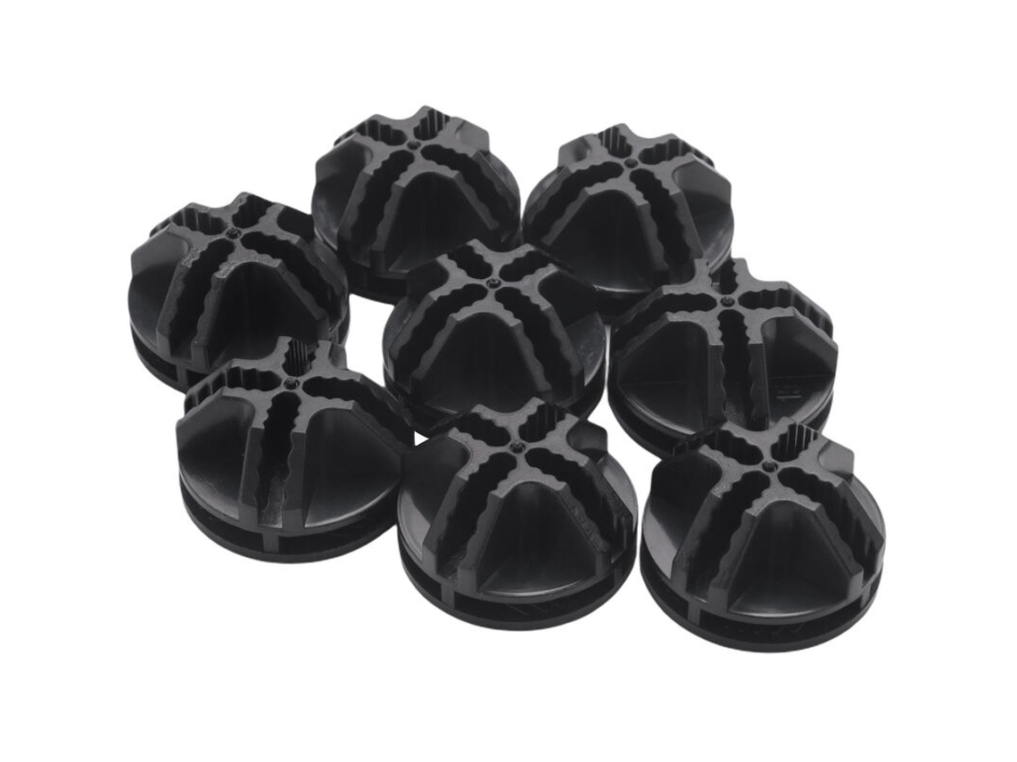Conectores Quadrados De Plástico Para Arame, Para Guarda, Roupas E Prateleiras Modulares, Conjunto Com 8 Unidades(preto)