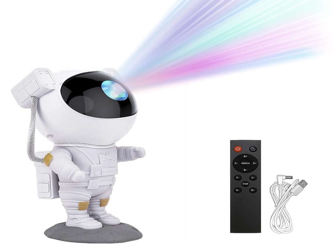 Lurelia Projetor De Estrelas Astronauta, Controlo Remoto, Usb, Rotação 360°, Led, Dimerizável Roxo Versão 10