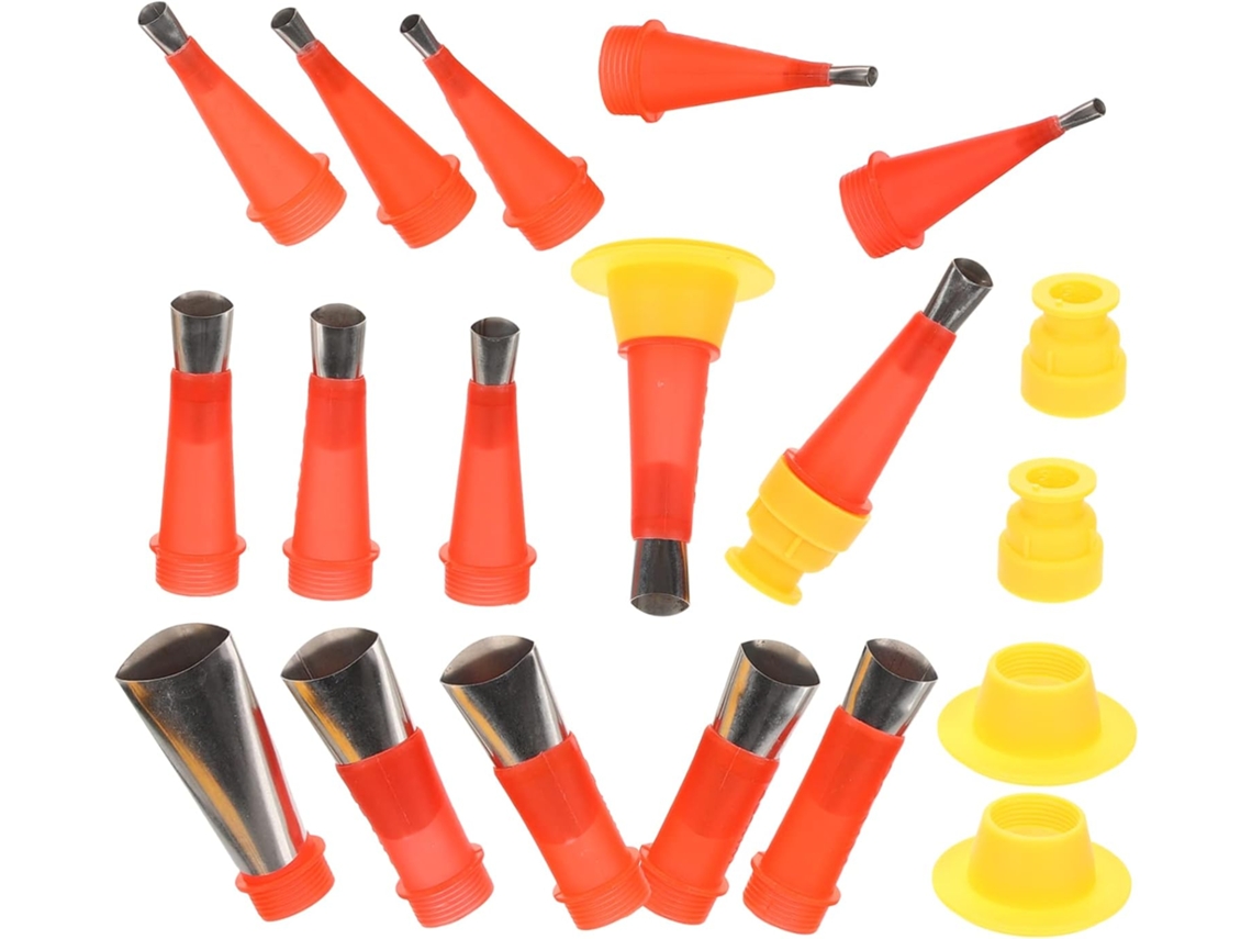 Conjunto De 15 Bicos De Calafetagem Em Aço Inoxidável Com Pontas.