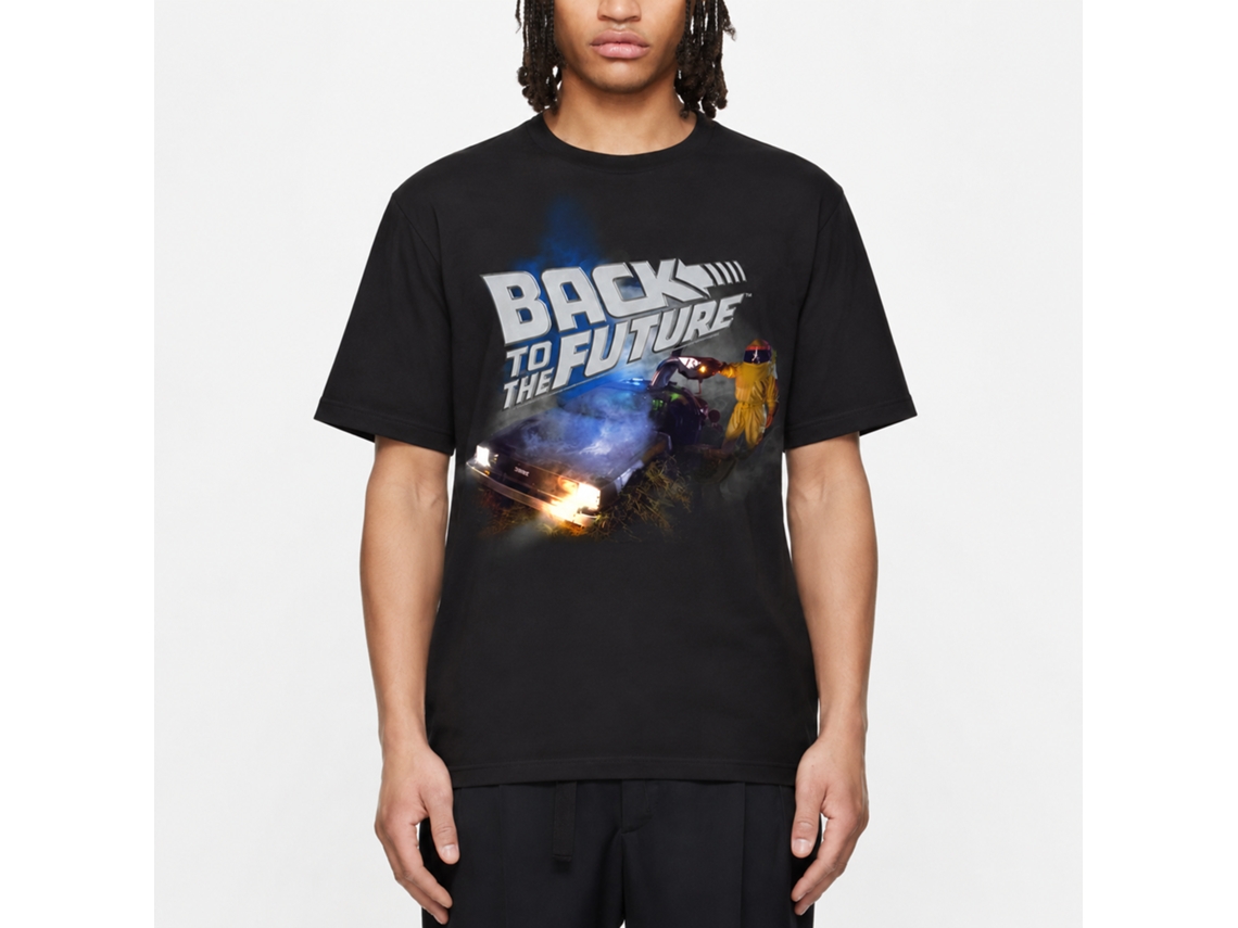 Rockinstone Back To The Future Movie Smoky Black Adult T-shirt Size:xl