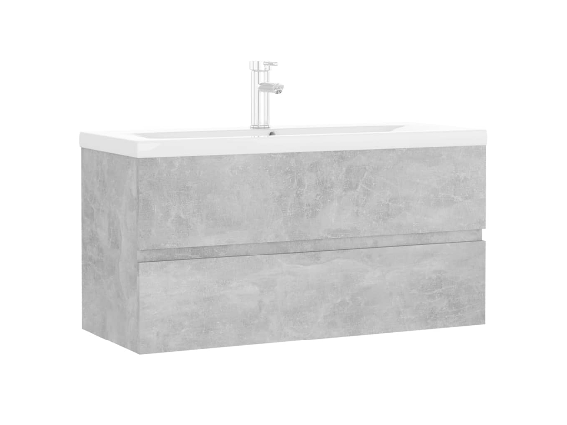 Sink Cabinet With Basin, Sink Cabinets With Basins Vidaxl Cinzeto Madeira Processada (90 X 38.5 X 45 Cm)