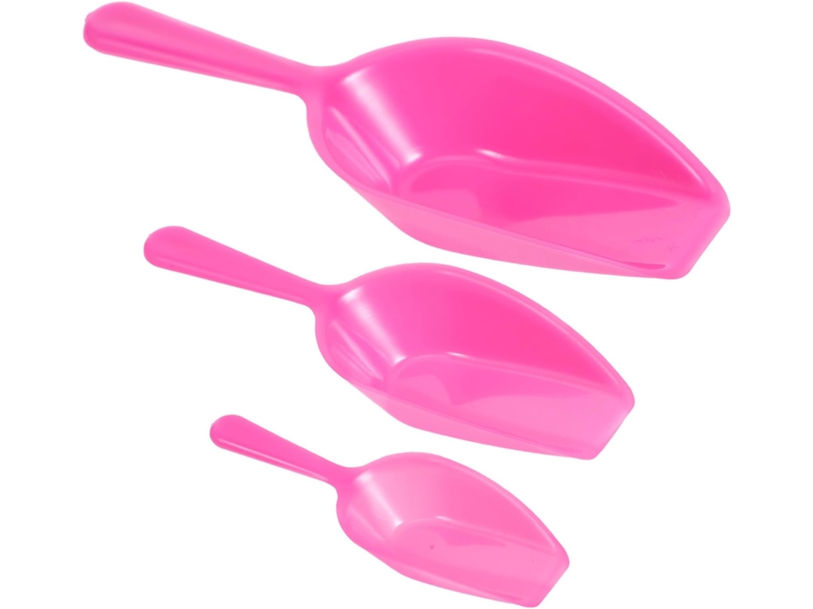 Conjunto De 3 Mini Colheres Rosa Joias