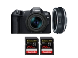 Eos R8 + Rf 24 50mm Is Stm + Ef eos R Premium + 2 Sandisk 256gb Uhs ii 300mb/s + Ebook “20 Dicas para Fotos Que Impressionam” CANON