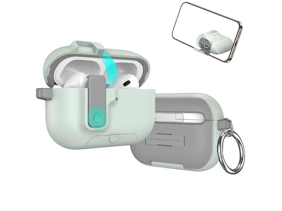 Estojo para fones de ouvido sem fio com trava automática integrada para AirPods Pro 3 GIECY