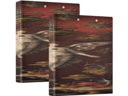 Pasta Escolar Vintage Evil Angel 1 2 Polegadas, 3 Argolas Com Bolsos Internos, Pacote Com 1 2 Unidades, Capa Dura