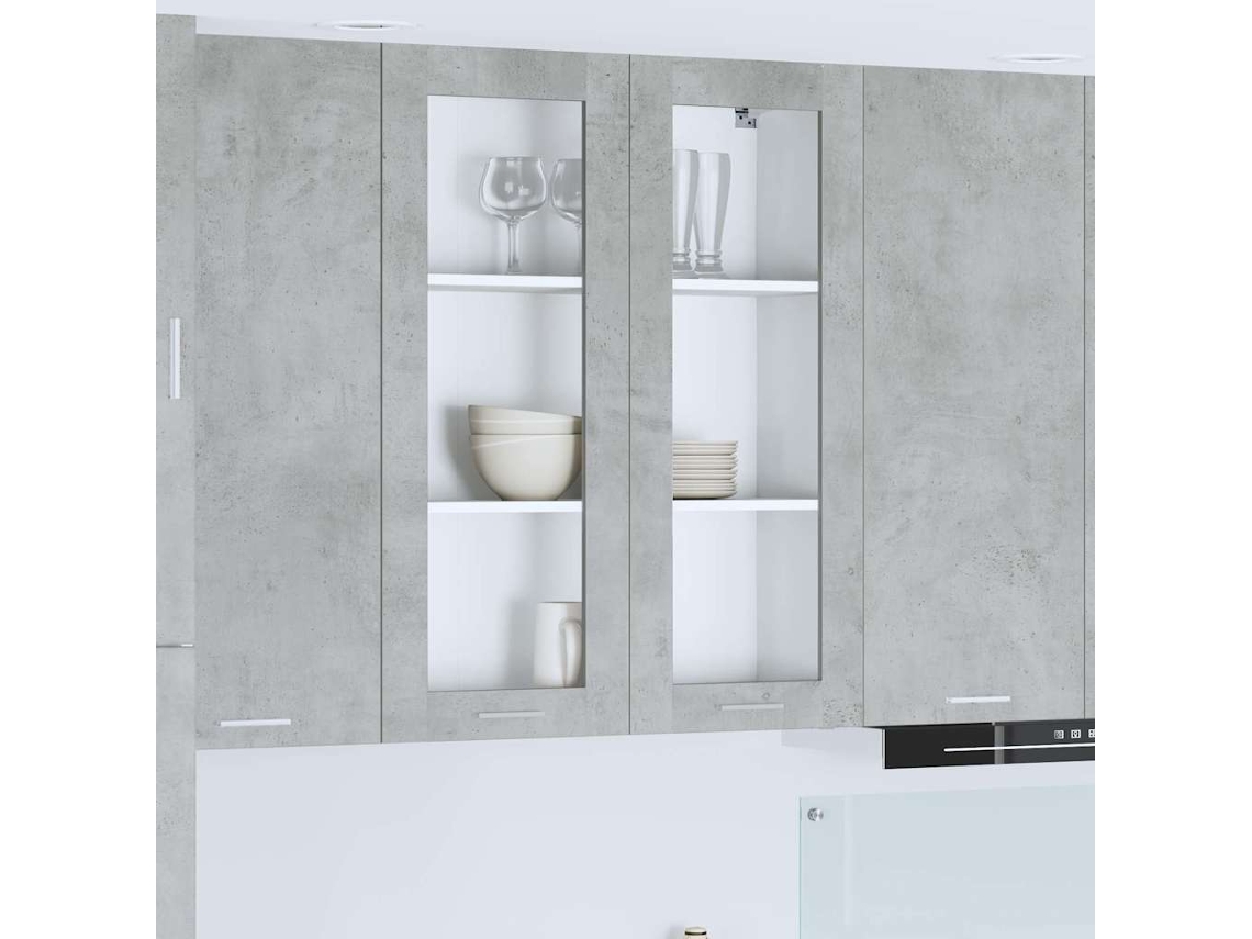 Vidaxl Armário Suspenso Cinzento 80 X 31 X 100 Cm Derivados De Madeira