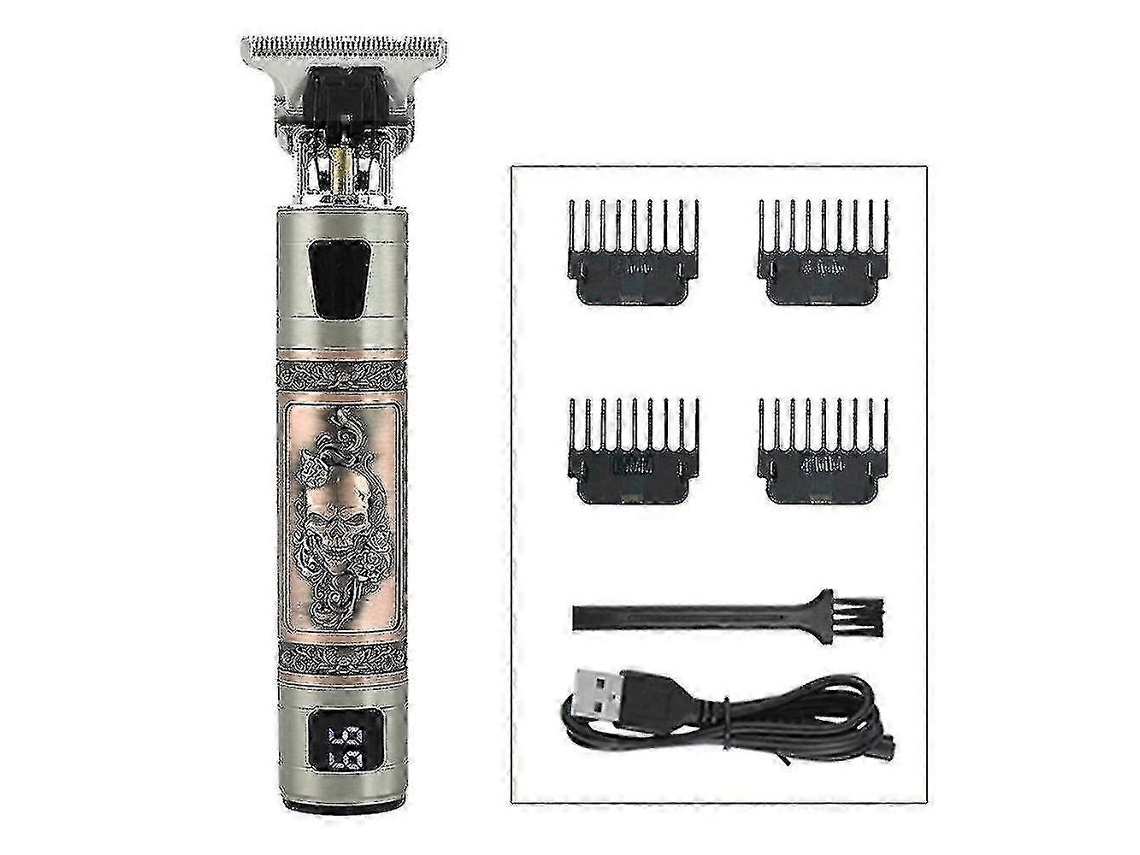 Aparador De Cabelo Com Design Caveira E Display Digital