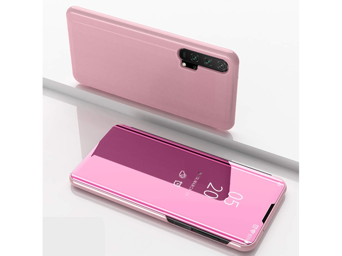 Capa Espelhada Nova Inteligente para Huawei Nova 5T HONGWE. Pele Rosa