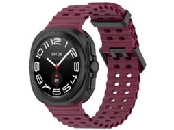 Pulseira Silicone para Samsung Galaxy Watch Ultra2 47mm Bordô