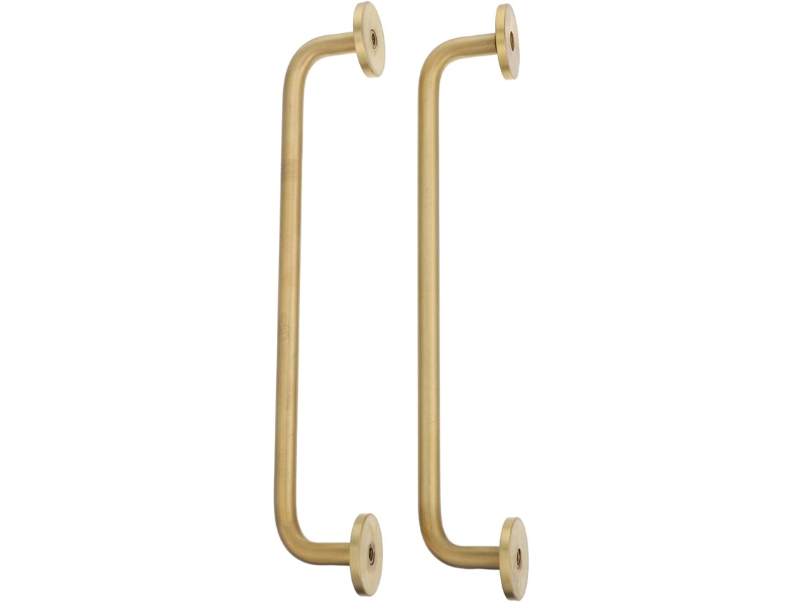 Puxadores Mikikit Em Latão Dourado Escovado, 2 Peças, Fácil Instalação E Resistente A Riscos Para Portas De Guarda